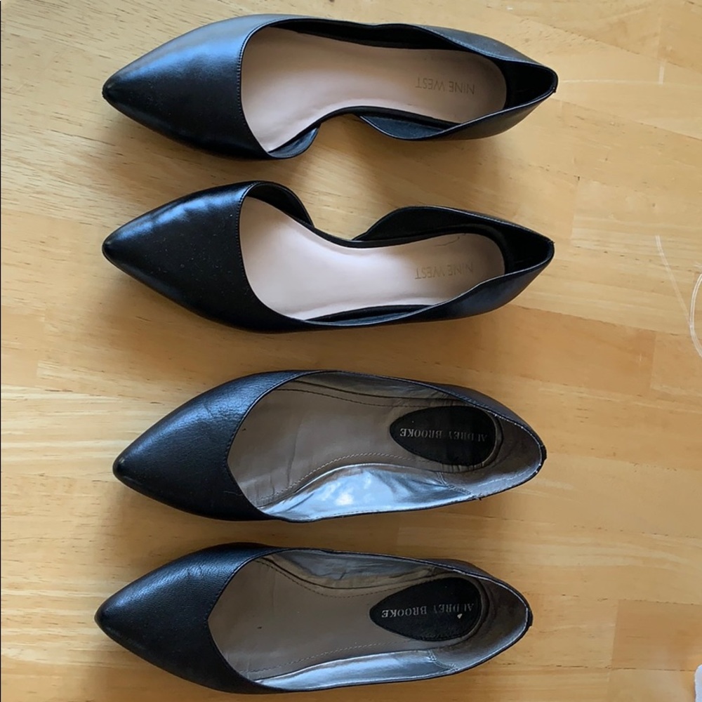 Nine West and Audrey Brooke black flats bundle